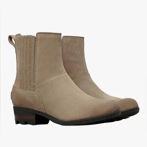 SOREL LOLLA CHELSEA BOOT ASH BROWN BUFFALO SUEDE WATERPROOF Size 7.5